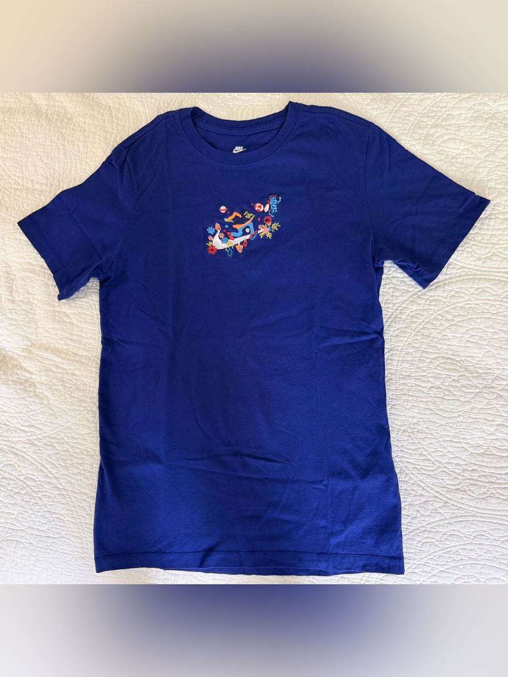 Nike Men Deep Blue Graphic Short Sleeve Tee